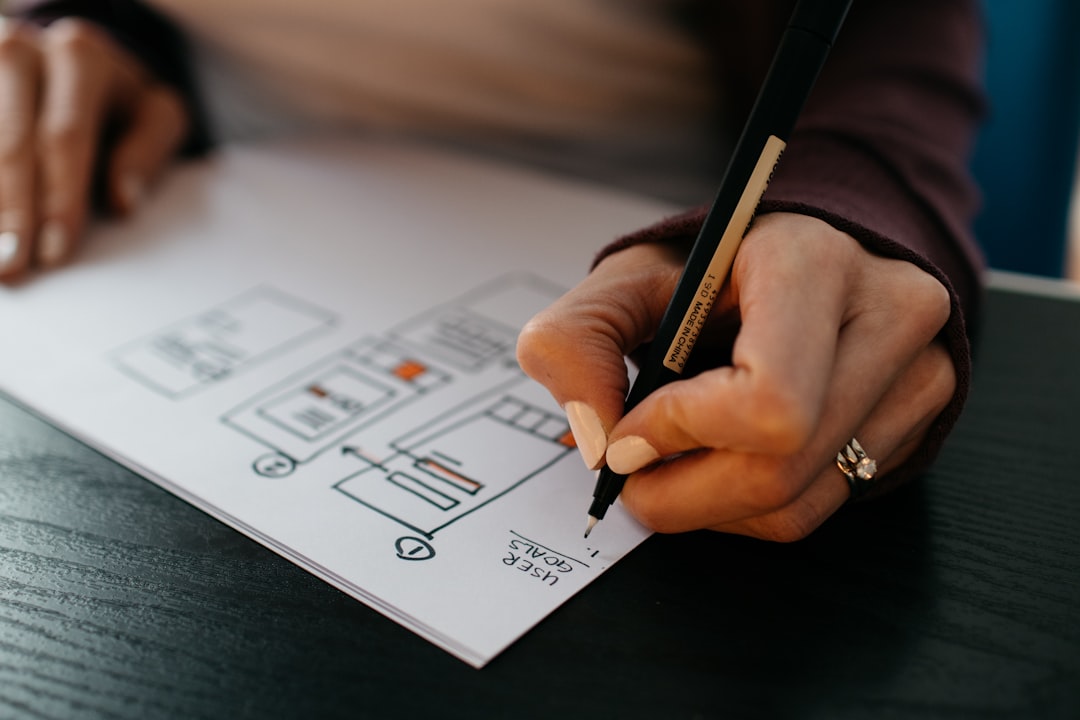 why-choose-us UX Work: Womans hands drawing a wireframe